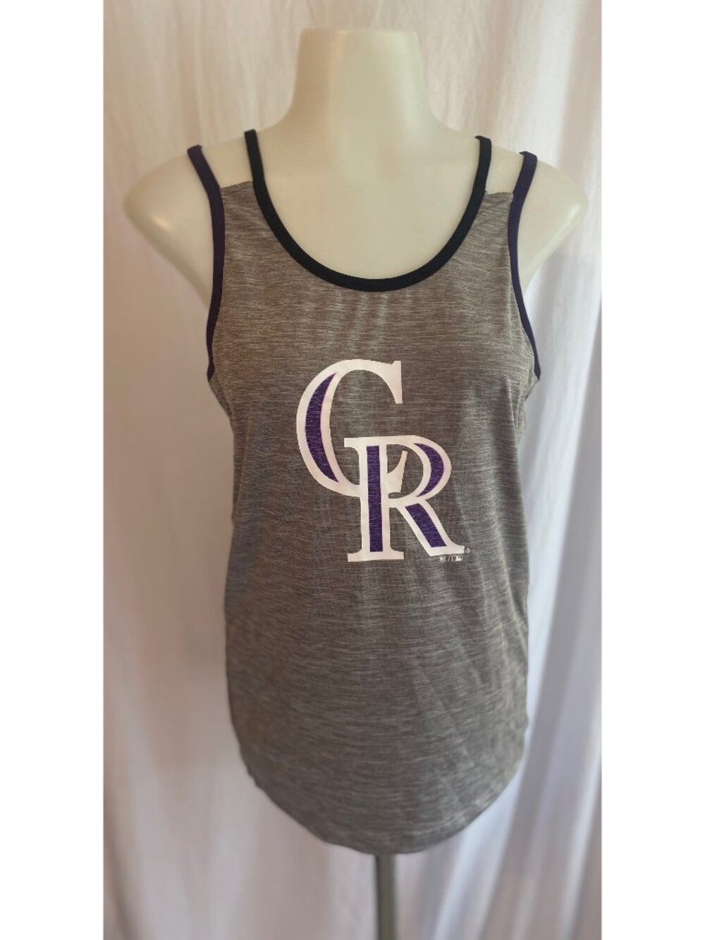 '47 Colorado Rockies MLB Gray And Purple Athletic Top